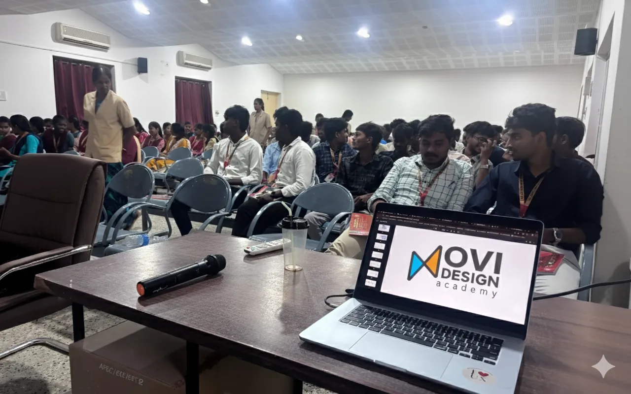 UX UI design seminar for college students by Ovi Design Academy
