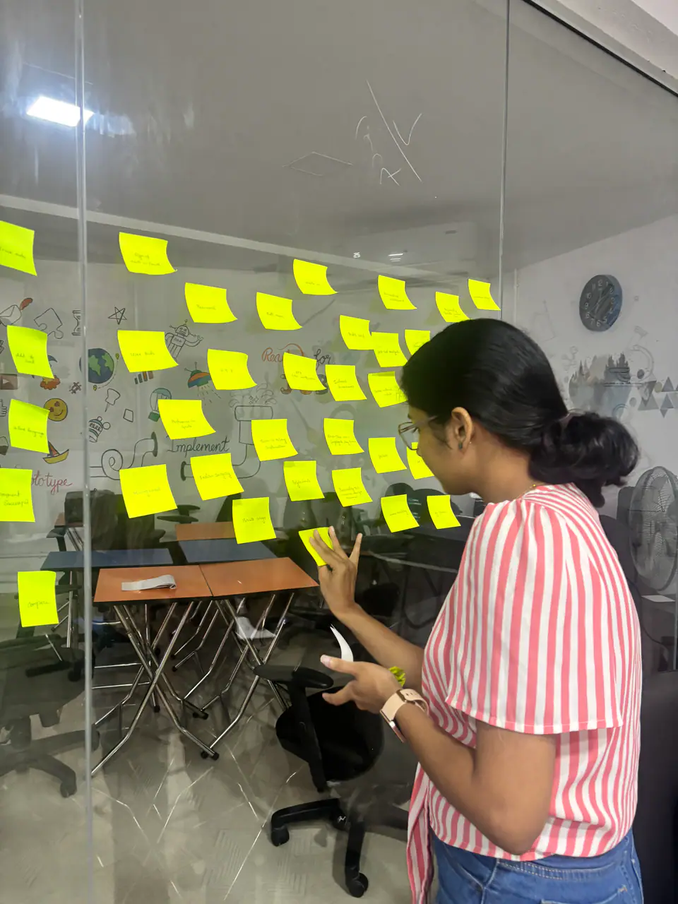 Students collaborating inside the Ovi studio