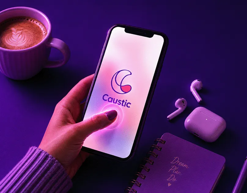 Caustic mobile app UI UX case study by Harini